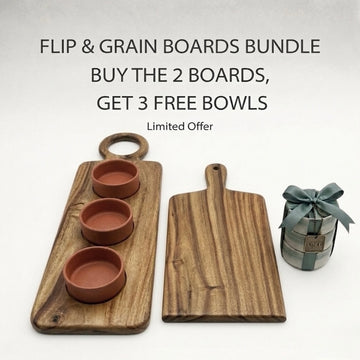 Flip & Grain Board Set – Complete with Bonus Bowls