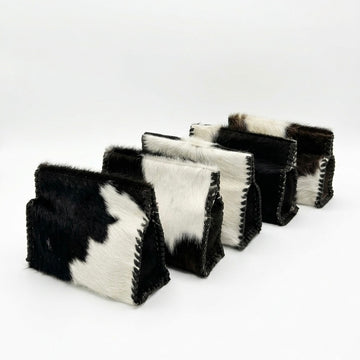 QuiteSimple Leather Case- Black & White Holstein